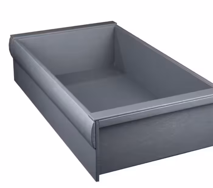 باکس ریلی داخل کمد لباس با فریم چرم رنگ دودی سایز 90 فانتونی کد J629