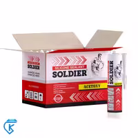 چسب آکواریوم سفید 250 میلی لیتر سولجر بسته 24 عددی