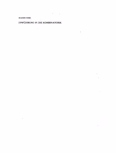 خرید و دانلود نسخه کامل کتاب Einführung in die Kombinatorik