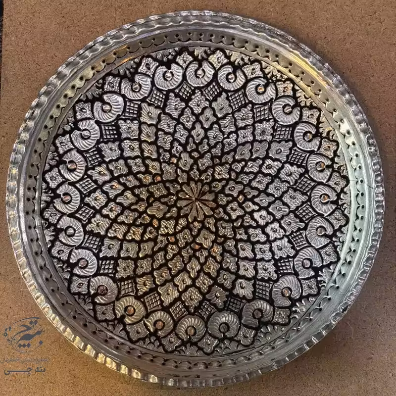 بشقاب قلمزنی مسی قطر 30