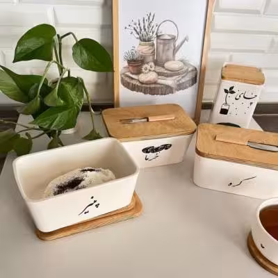 خرما ، کره ، پنیر خوری 4 گوش (3 عددی)