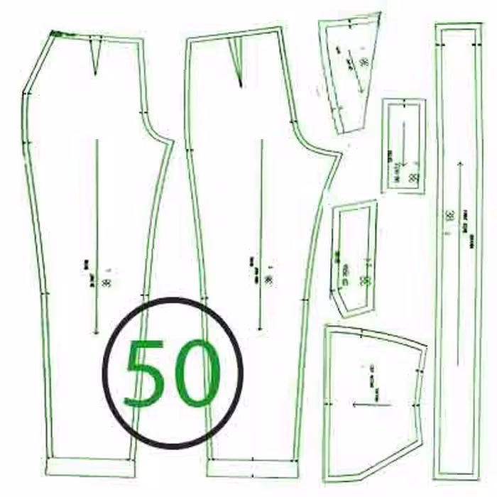 الگوی شلوار ترک سایز 50
