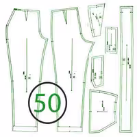 الگوی شلوار ترک سایز 50