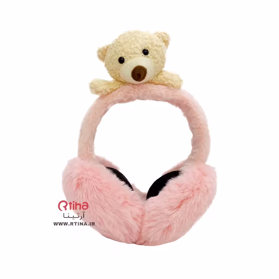 گوش گیر زمستانی کودک و بزرگسال مدل پشمالو طرح تدی