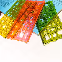 خطکش شابلون دار دوقلو ژله ای 