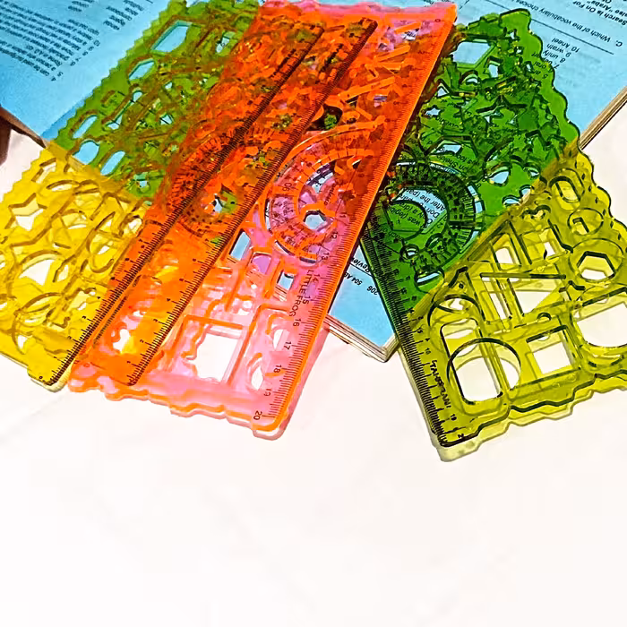 خطکش شابلون دار دوقلو ژله ای 