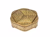 شکلات خوری خاتم کاری مدل گلی سه درب