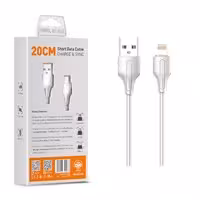 کابل شارژ و دیتا پاوربانکی Lightning فست 20 سانتی Ldnio LS540 2.4A