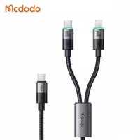 کابل شارژ چند سر تایپ سی و لایتنینگ 100 وات 1.5 متر مک دودو Mcdodo 2in1 Cable CA-6700