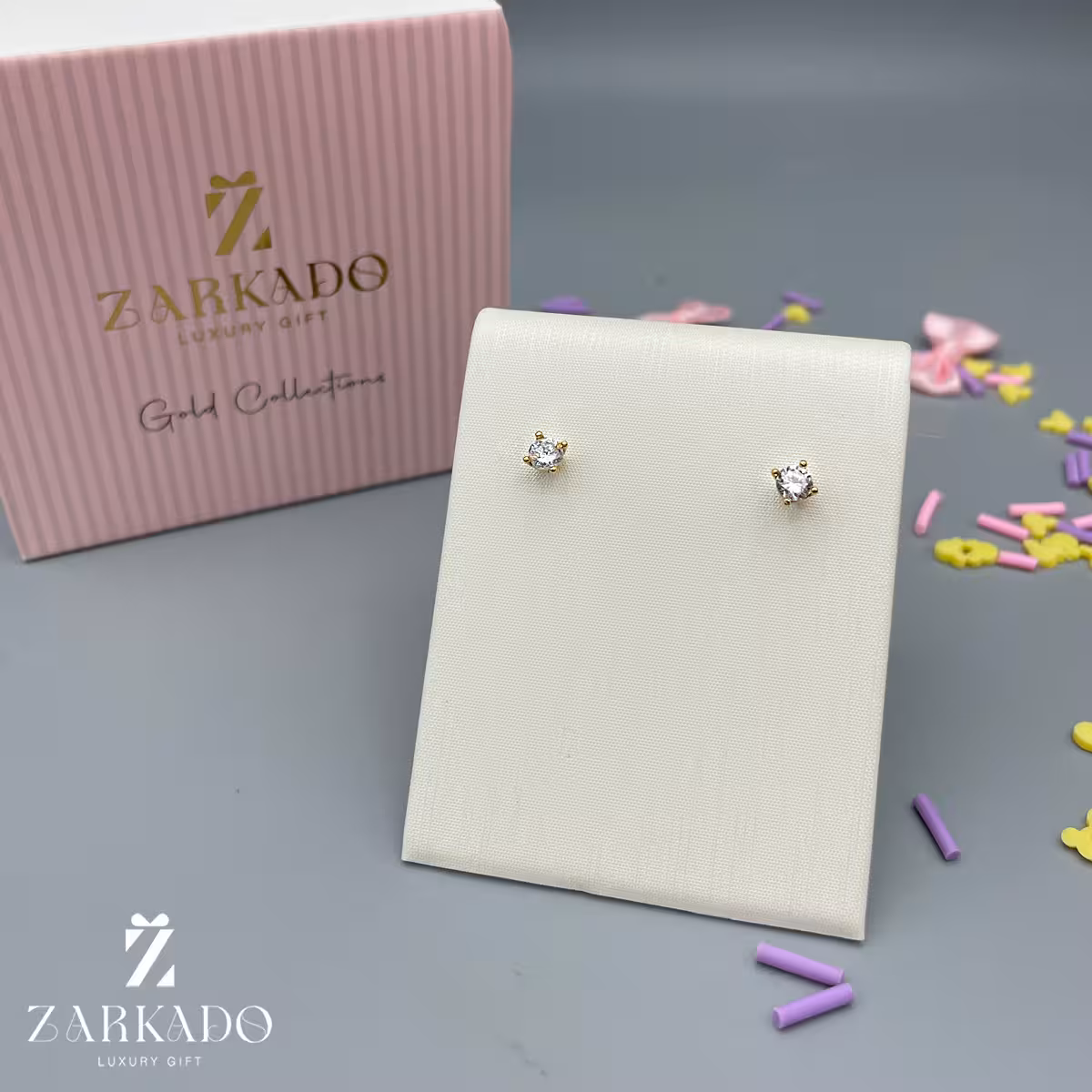 گوشواره میخی نگینی سایز C کد E7877