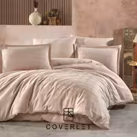 روتختی بژ کاوری طرح‌دار دونفره مدل Marsela