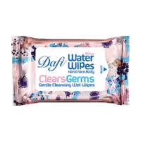 دستمال مرطوب پاک کننده دست و صورت آنتی باکتریال دافی بسته 12 عددی