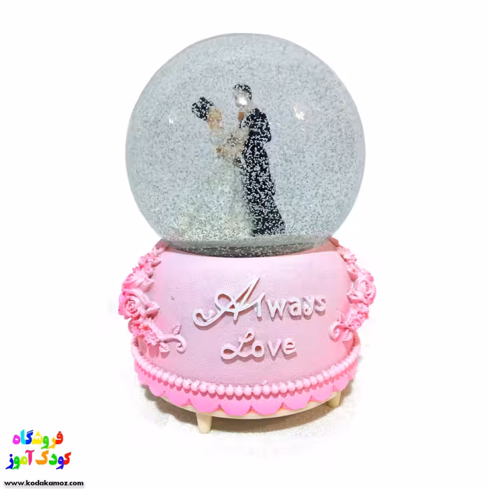 گوی موزیکال برفی(گوی موزیکال عروس وداماد )سایز بزرگ 1803