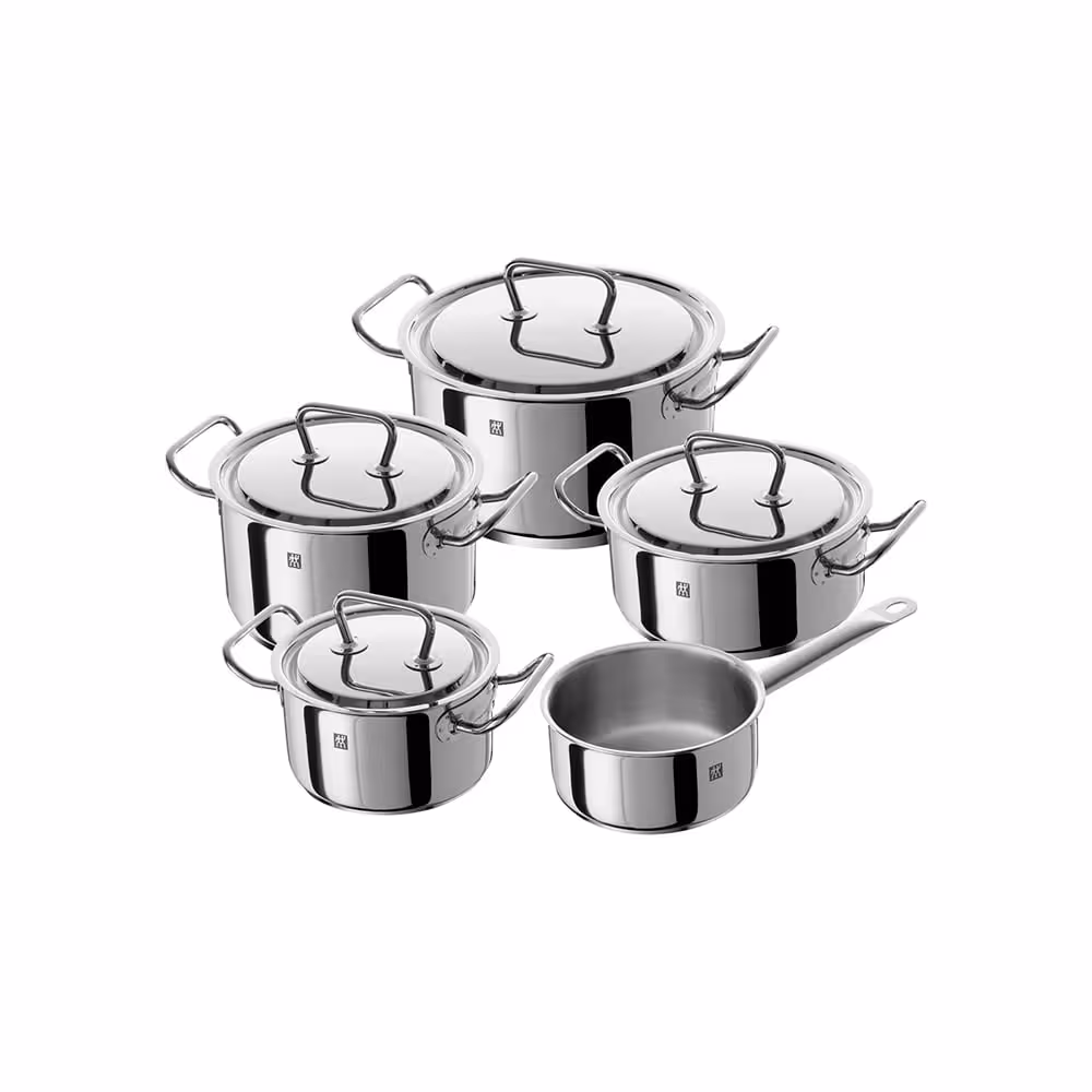 سرویس قابلمه 5 پارچه زولینگ مدل تویین کلاسیک براق ZWILLING TWIN Classic