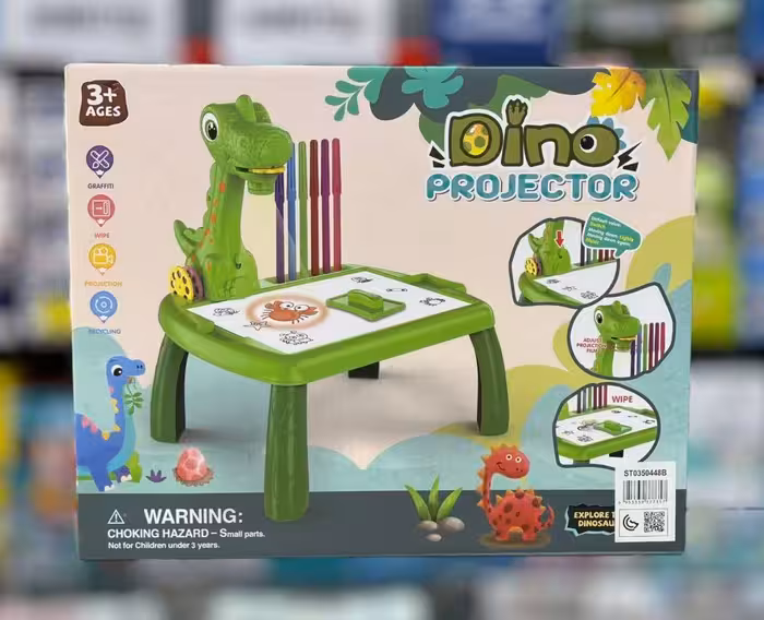 میز نقاشی پروژکتور دایناسور