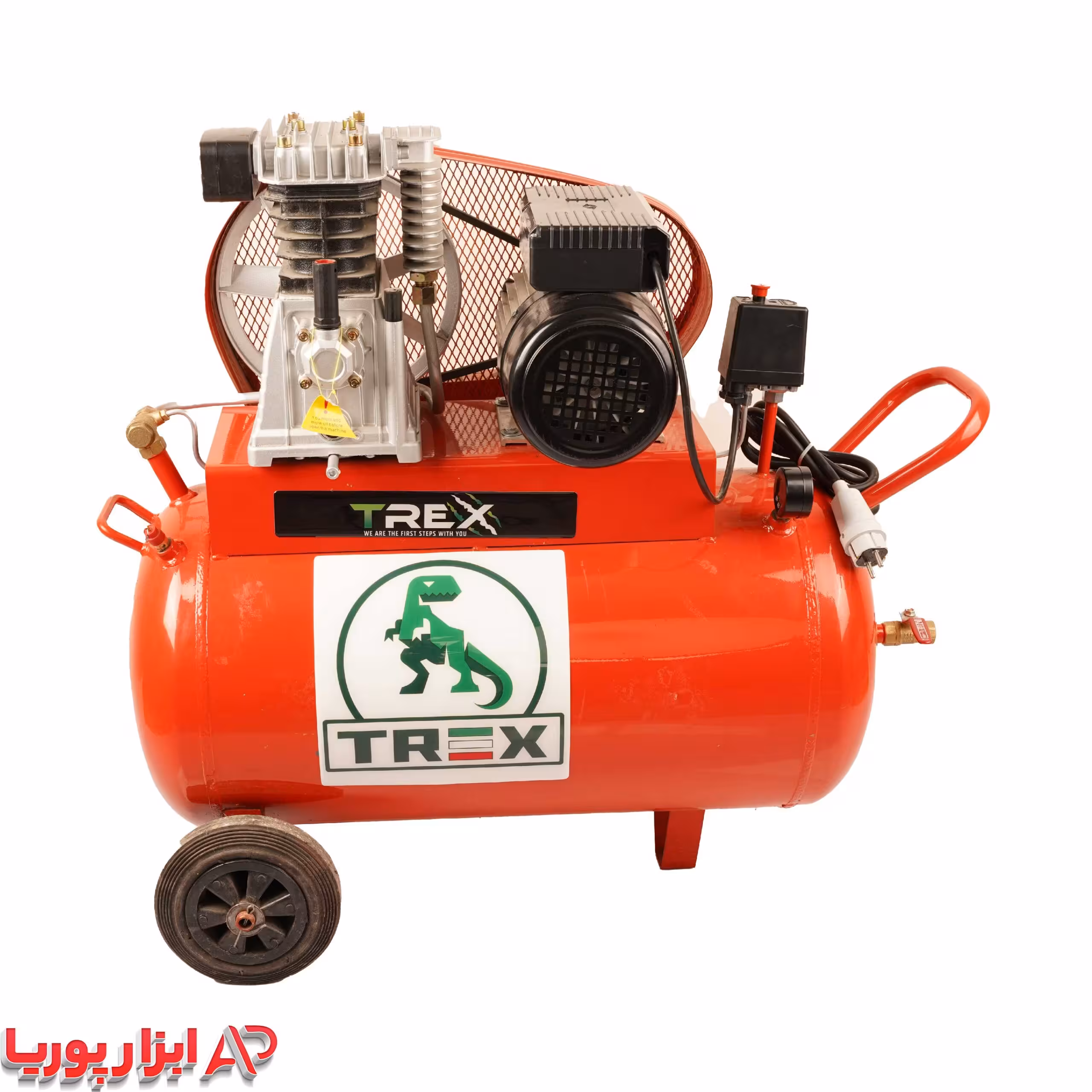 پمپ باد 100 لیتری مفید بدنه تیرکس