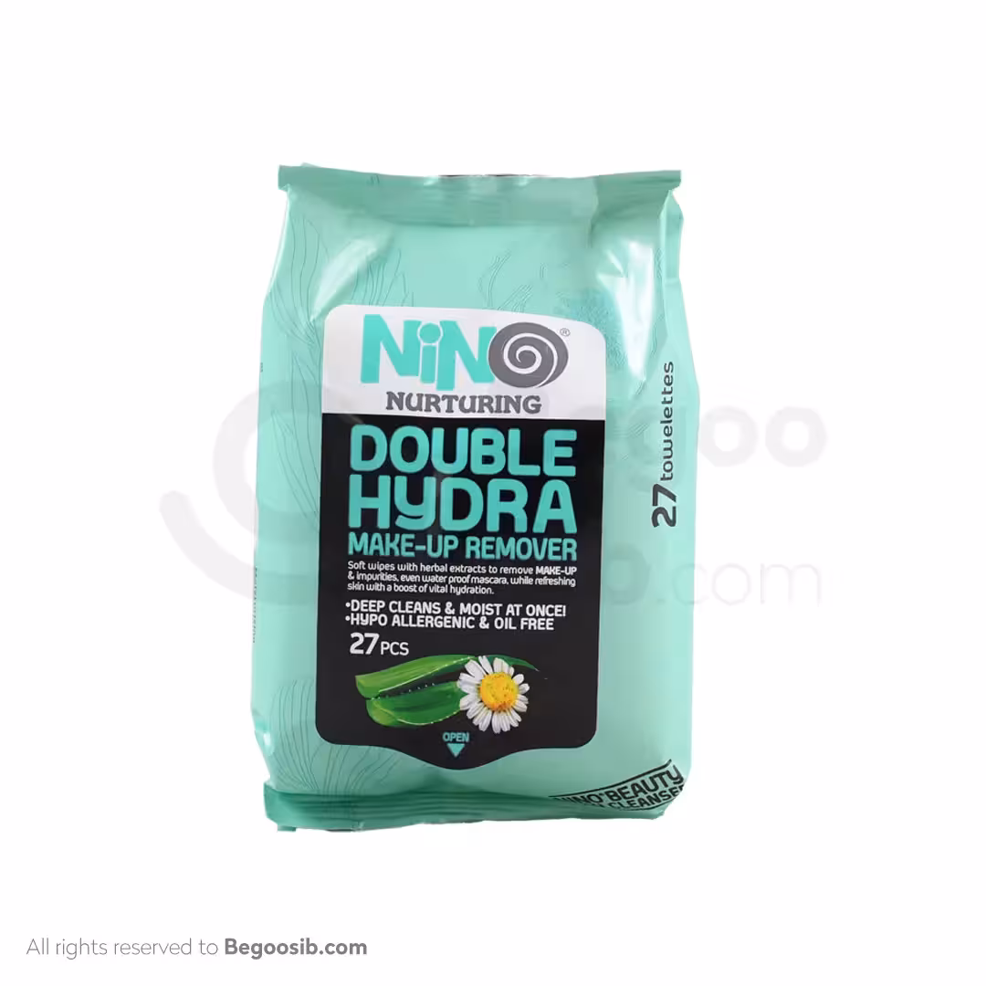 دستمال مرطوب آرایش پاک کن و روشن کننده پوست نینو 27 عدد