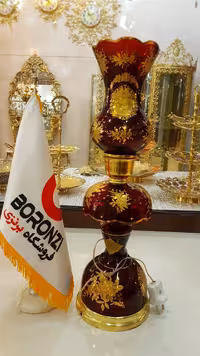 شمعدان طلا کوب