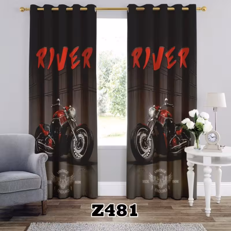 پرده سه بعدی طرح موتور کلاسیک