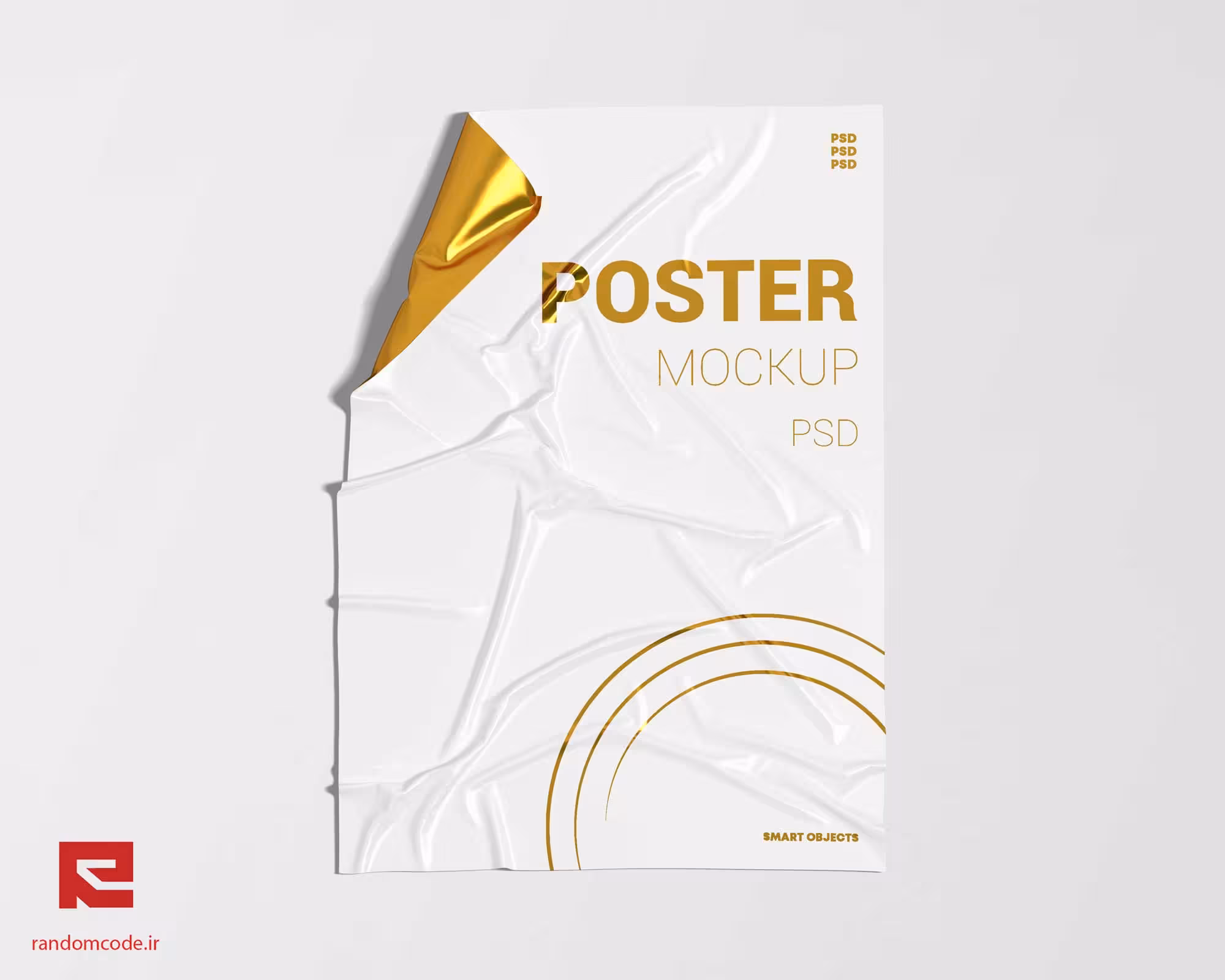 دانلود موکاپ لایه باز پوستر طلاکوب کد 140