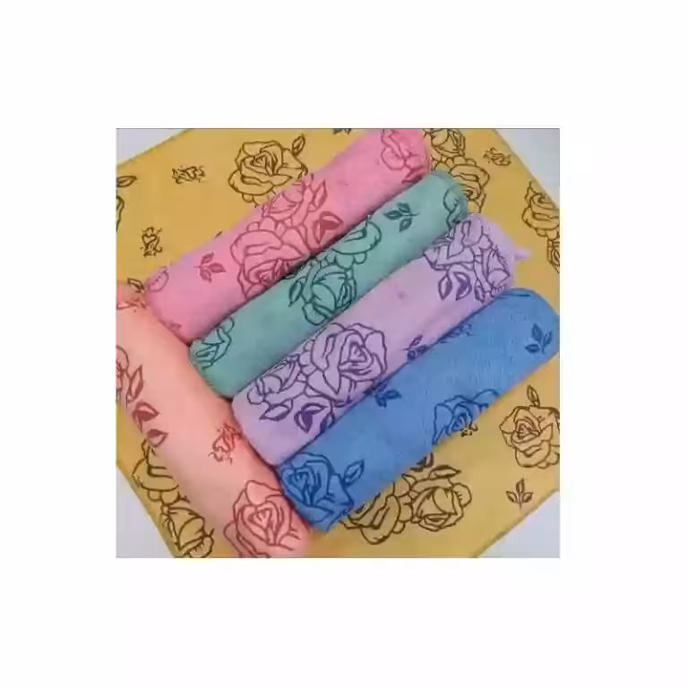 دستمال حوله ای طرح گل