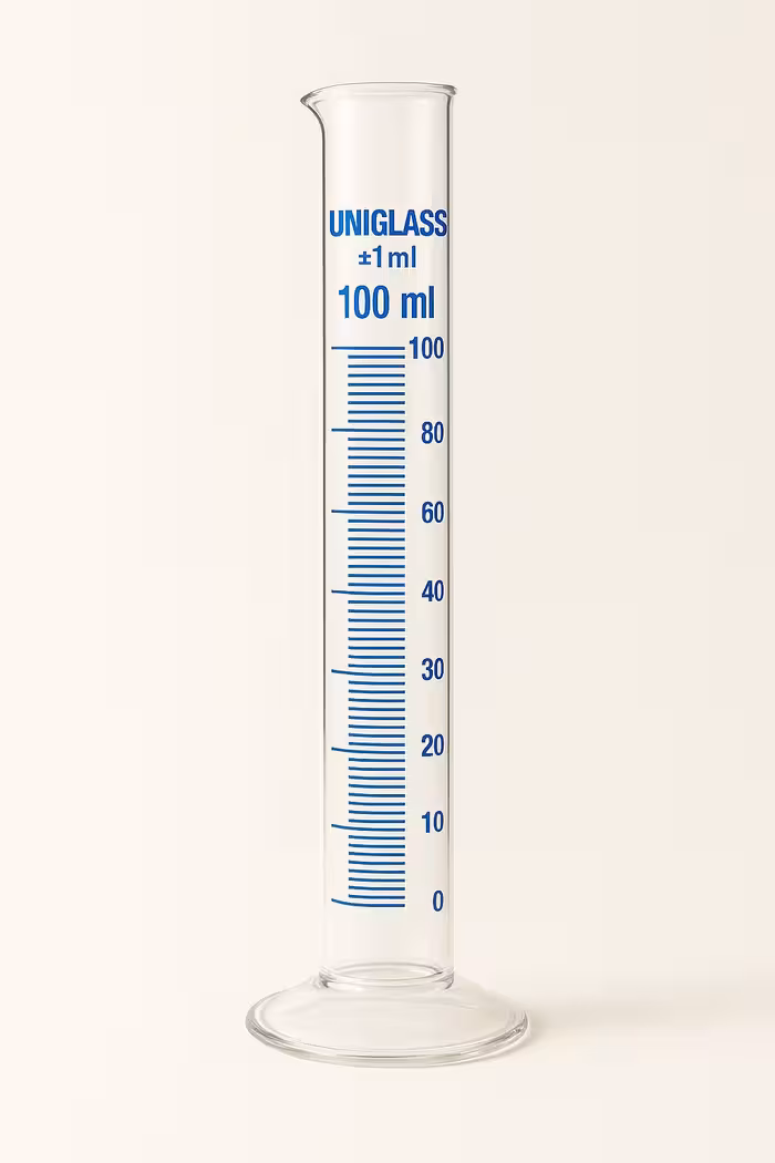 مزور شیشه ای 100 سی سی پایه گرد - یونی گلس