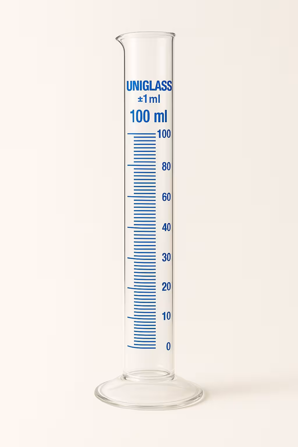 مزور شیشه ای 100 سی سی پایه گرد - یونی گلس