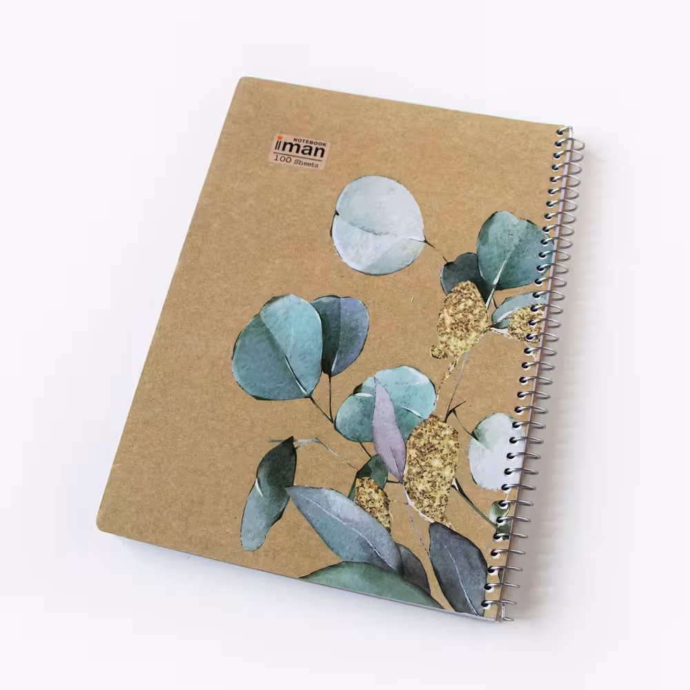 دفتر مدرسه طرح گل آبی ایمان