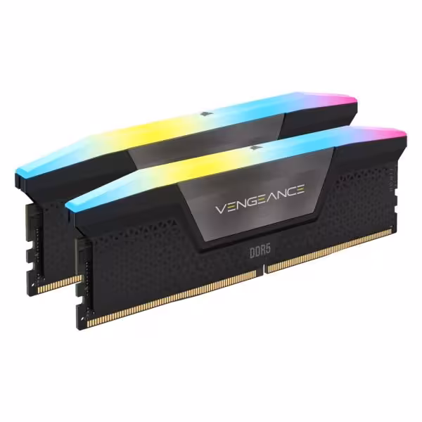 رم دسکتاپ DDR5 دو کاناله 6000 مگاهرتز کورسیر مدل VENGEANCE ا RAM CORSAIR 64G 6000 CL36