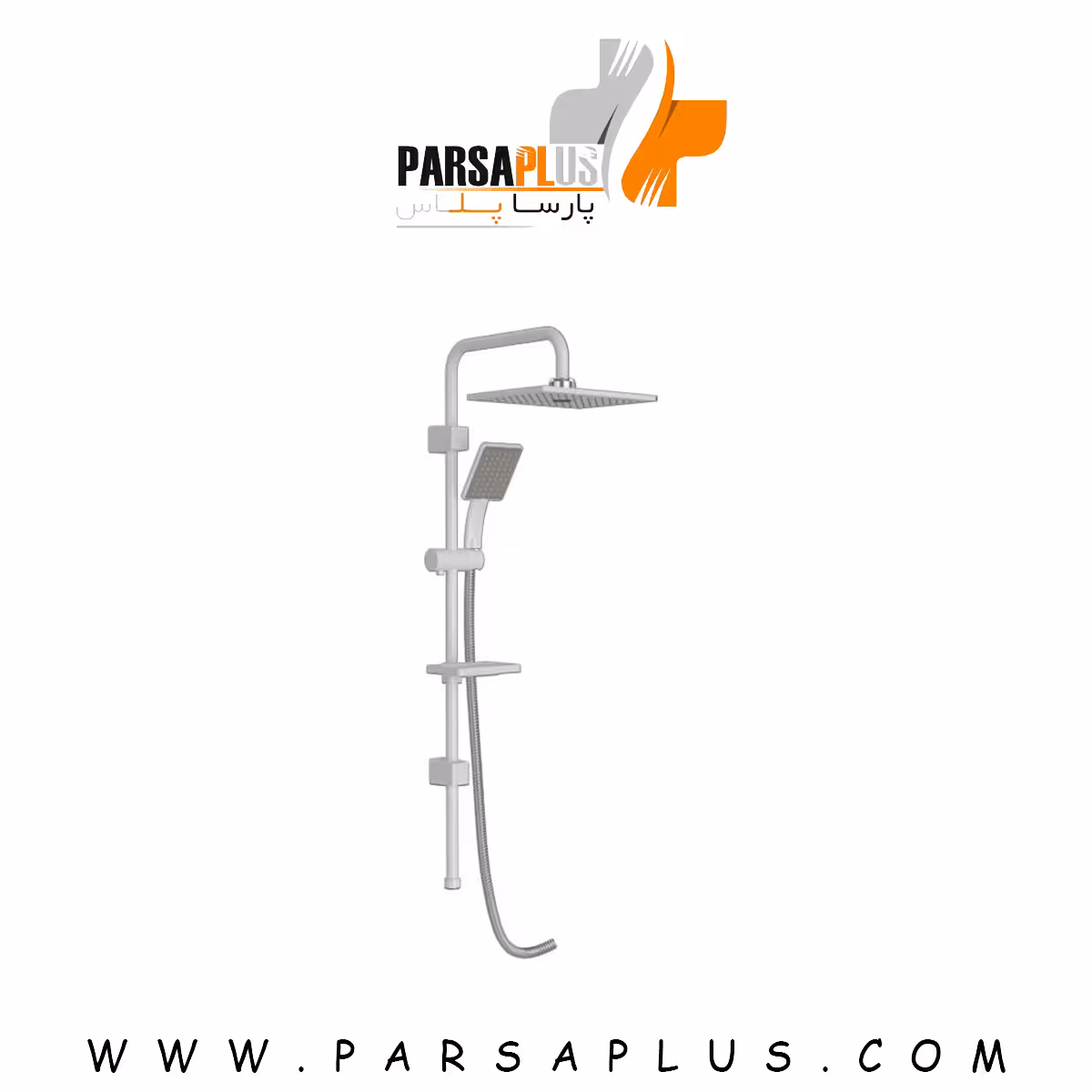 علم دوش شودر مدل الما سفید کروم