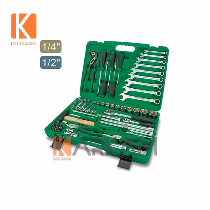 جعبه ابزار 80 پارچه سامسونت سبز GCAI8002 تاپ تول