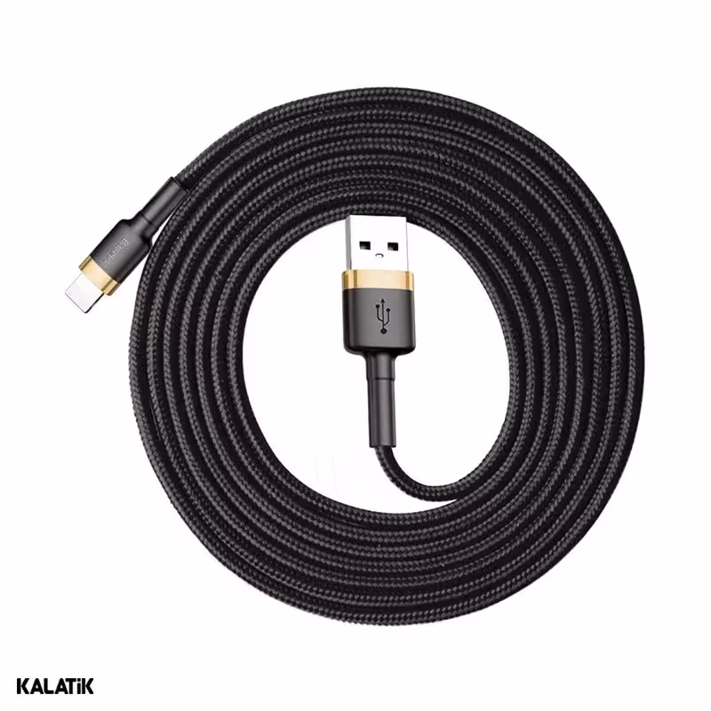 کابل تبدیل USB Type-A به لایتنینگ باسئوس Cafule مدل CALKLF-CV1 به طول 2 متر