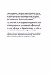خرید و دانلود نسخه کامل کتاب Drug Resistance in the Treatment of Cancer (Cancer: Clinical Science in Practice)
