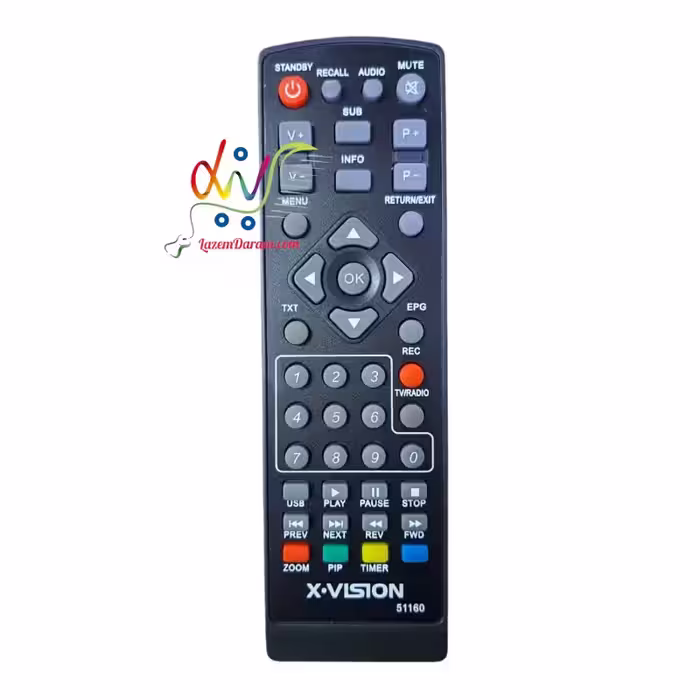 کنترل گیرنده دیجیتال ایکس ویژن 51160