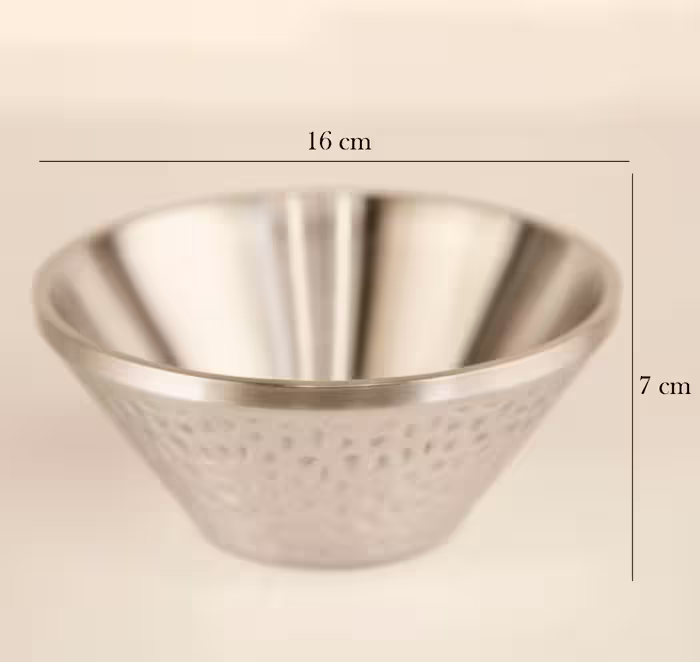 کاسه مخروطی چکشی سیلور مات متوسط آسا