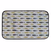 آدونیس نم گیر کنار سینک 50*90 طرح ماهی مشکی کرم