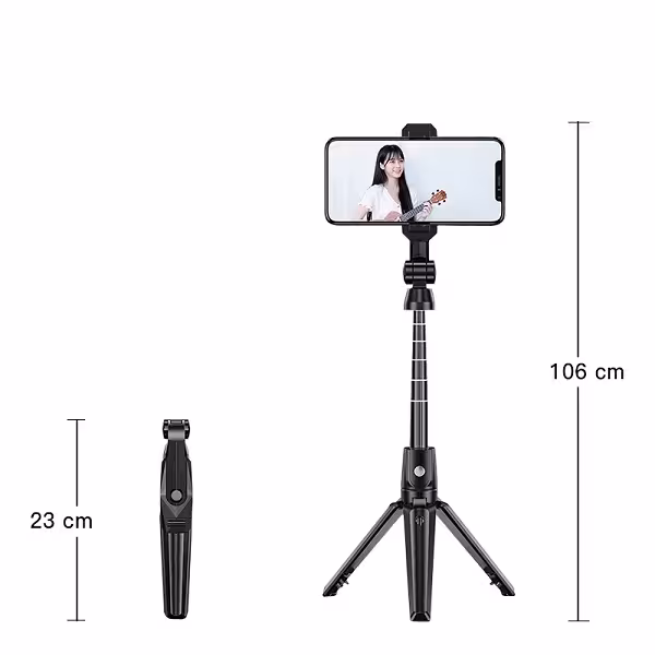 مونوپاد و تری پاد سه پایه نگهدارنده موبایل ساخت فیلم استوری و لایو اینستاگرام Tripod K21