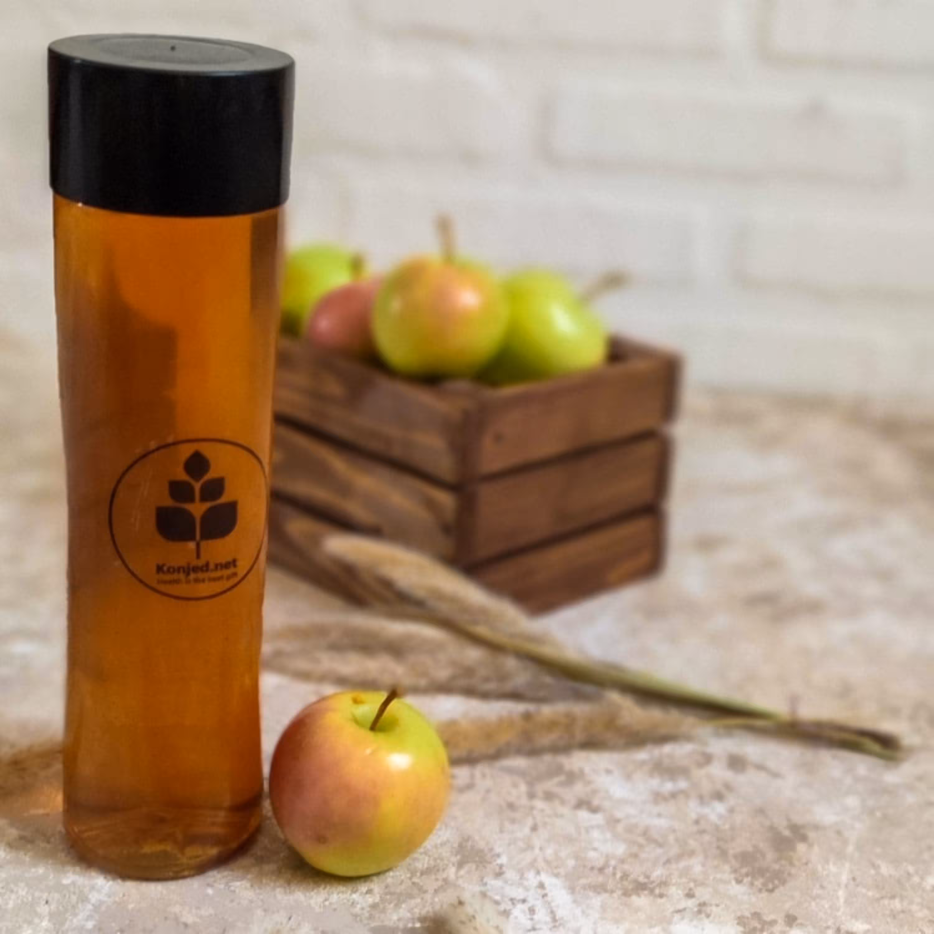 سرکه سیب خانگی نیم لیتری فروشگاه کنجد