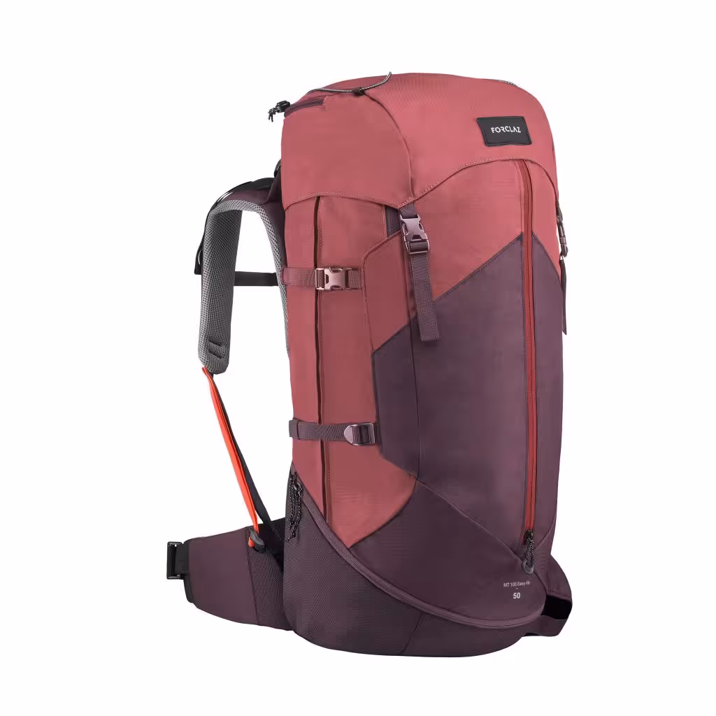 کوله پشتی کوهنوردی فورکلاز 50 لیتری Forclaz Women’s Trekking Backpack – 50L – MT100 EASYFIT