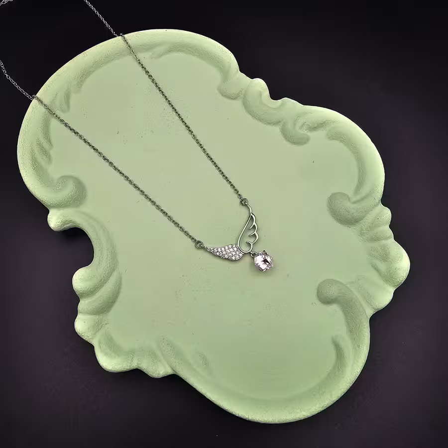 گردنبند جواهری زنانه طرح بال فرشته 02