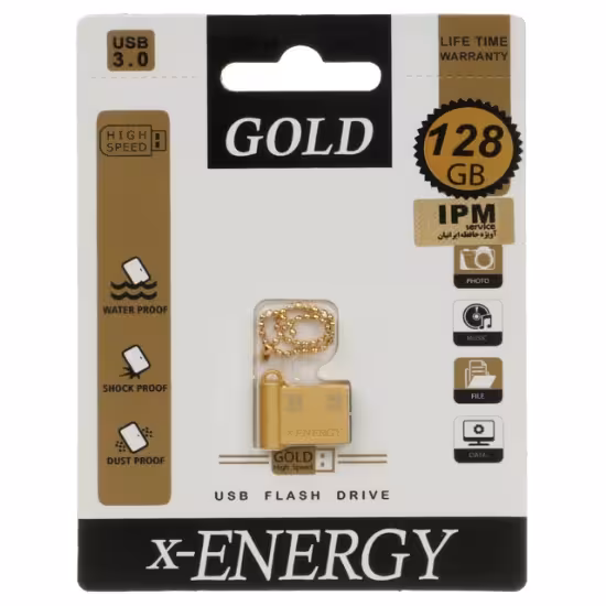 فلش مموری ایکس-انرژی مدل Gold USB3.0 ظرفیت 128 گیگابایت