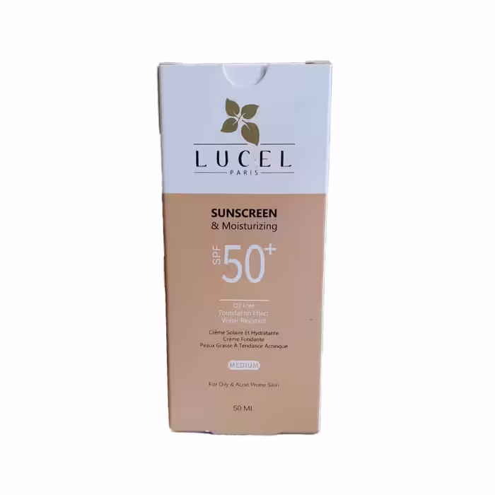 کرم ضد آفتاب و مرطوب کننده SPF50 پوست چرب و مختلط لوسل 50 میلی لیتر | Lucel Sunscreen And Moisturizing SPF50 For Oily Skin