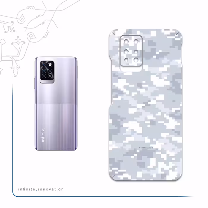 برچسب پوششی ماهوت مدل Army-Snow-Pixel مناسب برای گوشی موبایل اینفینیکس Note 10 Pro