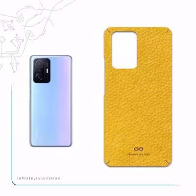 برچسب پوششی ماهوت مدل Mustard-Leather مناسب برای گوشی موبایل شیائومی 11T Pro