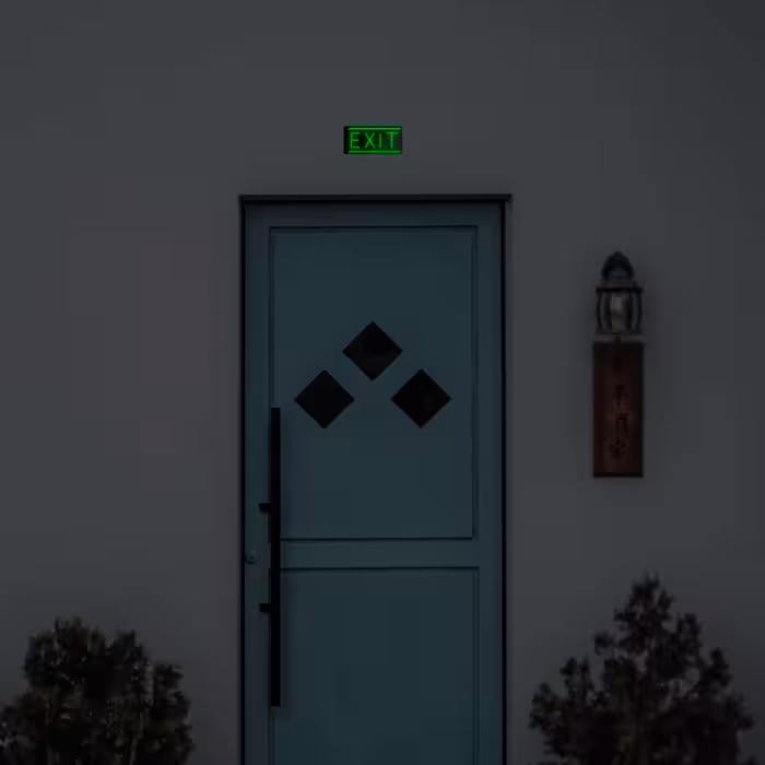 چراغ دیواری نئون دیزاین طرح Exit-BL_GR