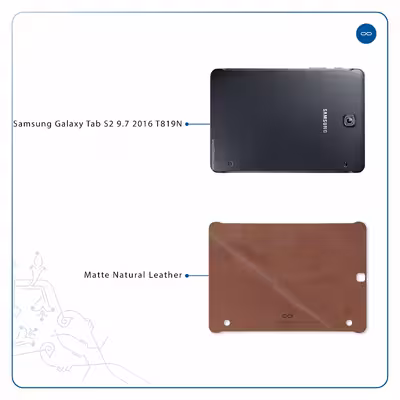 برچسب پوششی ماهوت مدل Matte_Natural_Leather مناسب برای تبلت سامسونگ Galaxy Tab S2 9.7 2016 T819N