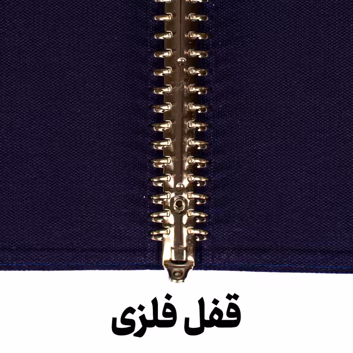 کلاسور مدل یک تکه چرمی طلاکوب شده 20 حلقه