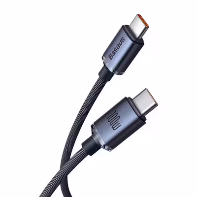 کابل USB-C باسئوس مدل Crystal Shine-100W طول 2 متر