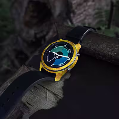 برچسب ماهوت طرح Yellow-Flower مناسب برای ساعت هوشمند سامسونگ Galaxy Gear S3 Classic