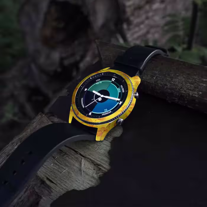 برچسب ماهوت طرح Yellow-Flower مناسب برای ساعت هوشمند سامسونگ Galaxy Gear S3 Classic